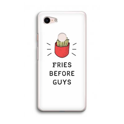 Fries before guys: Google Pixel 3 Transparant Hoesje