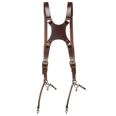 The Hantler Dual camera harness Brandy / Brass, Large