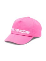 Moschino Kids casquette à slogan imprimé - Rose - thumbnail