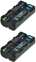 ChiliPower NP-F530 / NP-F550 accu voor Sony - 2400mAh - 2-Pack - thumbnail