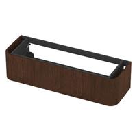 INK - Afgeronde Onderkast Fineer 1 Lade Softclose met Gefreesd Front Tbv Grepen - 1400x450x350 Mm - Shadow Veneer