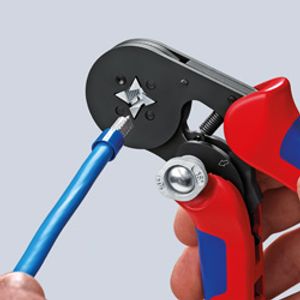 KNIPEX Zelfinstellende krimptang voor adereindhulzen 97 53 04 SB krimptang met zij-invoering