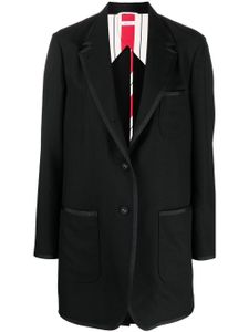 Thom Browne blazer long à simple boutonnage - Noir