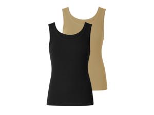 esmara 2 dames tops (Zwart/groen, L (44/46))