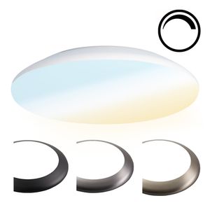 LED Bulkhead 38 cm - Plafondlamp - Wandarmatuur - 25W 2600 Lumen Dimbaar - CCT lichtkleur instelbaar - IK10 - Wit - IP65 Waterdicht