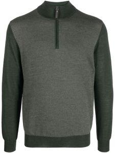 Canali pull en laine à col zippé - Vert