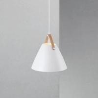 Hanglamp metaal leer &apos;Strap 27&apos; Nordlux E27 fitting 270mm