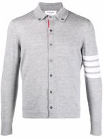 Thom Browne cardigan en maille à 4 bandes signature - Gris - thumbnail