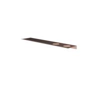 Hotbath &MORE Planchet - 60cm - inclusief bevestigings rails - 2 uitsparingen - voor zeepdispenser of beker - Geborsteld koper PVD SH060H2BCP