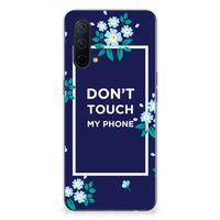 OnePlus Nord CE 5G Silicone-hoesje Flowers Blue DTMP - thumbnail