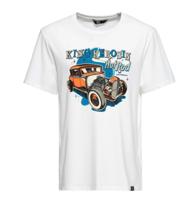 King Kerosin Classic Hot Rod T-Shirt Off White -S