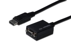 Digitus AK-340410-001-S video kabel adapter 0,15 m DisplayPort VGA (D-Sub) Zwart