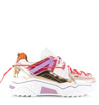 DWRS - ORION metallic sneakers roze/wit Mesh Dames