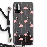 Anything Flamingoes: Xiaomi Redmi Note 10 5G Transparant Hoesje met koord