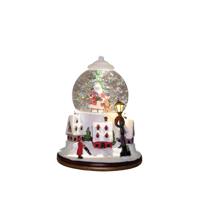 Lantaarn kerstman 21x15 cm wit - Annas collection