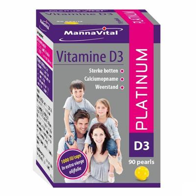 Mannavital Vitamine D3 Platinum Caps 90