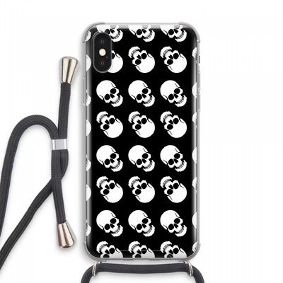 Musketon Skulls: iPhone XS Max Transparant Hoesje met koord
