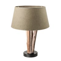 Home sweet home tafellamp Bindy houten takken & lampenkap Melrose - taupe