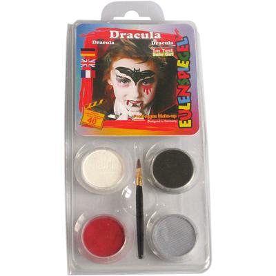Eulenspiegel schmink - motieven set, dracula, diverse kleuren, 1 set