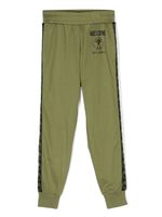 Moschino Kids pantalon de jogging en coton à logo imprimé - Vert