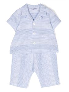 Emporio Armani Kids trousseau de naissance à rayures - Bleu