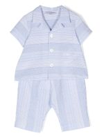 Emporio Armani Kids trousseau de naissance à rayures - Bleu