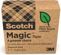 Plakband Magic Tape A greener choice ft 19 mm x 30 m, doos met 1 rolletje