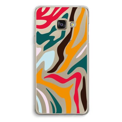 Colored Zebra: Samsung Galaxy A3 (2016) Transparant Hoesje