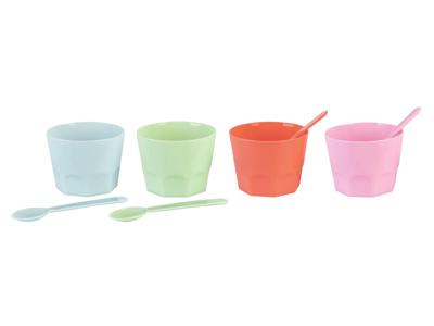 ERNESTO IJsbekerset (IJsbeker met lepel/set van 4)