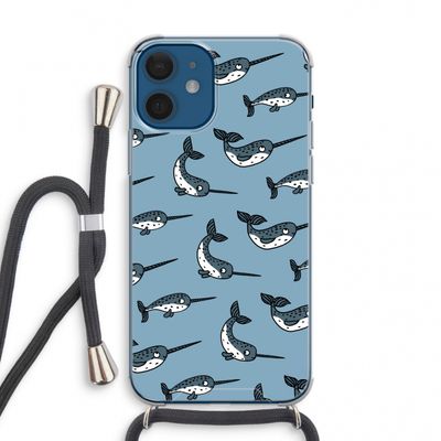 Narwhal: iPhone 12 mini Transparant Hoesje met koord