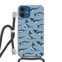 Narwhal: iPhone 12 mini Transparant Hoesje met koord