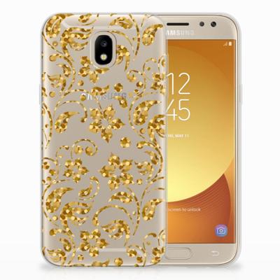 Samsung Galaxy J5 2017 | TPU Case | Gouden Bloemen