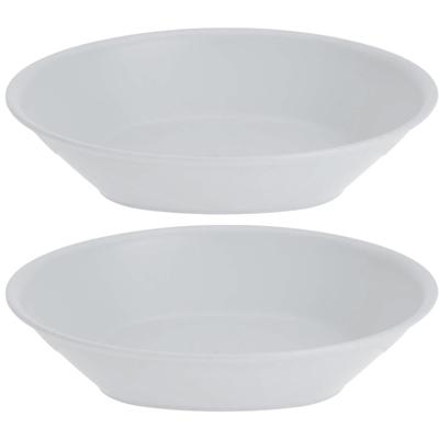 Excellent Houseware Bordjes - 12x stuks - D18 cm - wit - onbreekbaar
