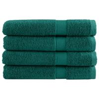 VidaXL Saunadoeken solund 4 st 600 g/m² 80x200 cm groen