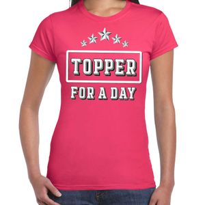 Topper for a day concert t-shirt voor de Toppers fuchsia dames