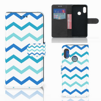 Xiaomi Mi A2 Lite Telefoon Hoesje Zigzag Blauw