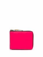 Comme Des Garçons Wallet portefeuille colour block en cuir - Rose - thumbnail