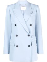 ZIMMERMANN blazer croisé Lyrical Pocket à détails de poches - Bleu