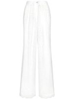 Dolce & Gabbana pantalon palazzo en dentelle à coupe longue - Blanc - thumbnail