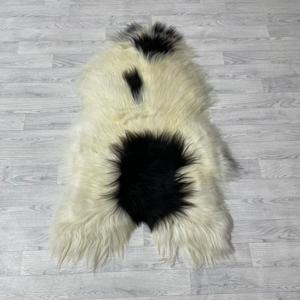 IJslander schapenvacht zwart bruin creme 130x75cm XXL