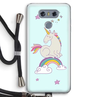 Regenboog eenhoorn: LG G6 Transparant Hoesje met koord