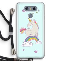 Regenboog eenhoorn: LG G6 Transparant Hoesje met koord