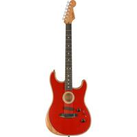 Fender American Acoustasonic Stratocaster Dakota Red met gigbag - thumbnail