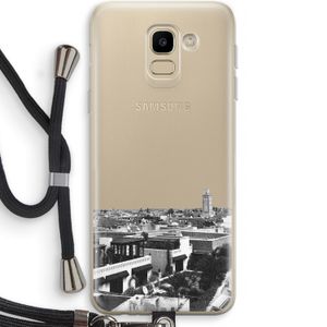 Marrakech Skyline : Samsung Galaxy J6 (2018) Transparant Hoesje met koord