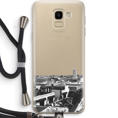 Marrakech Skyline : Samsung Galaxy J6 (2018) Transparant Hoesje met koord