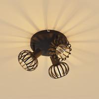 HOFTRONIC™ Petal - LED Plafondlamp - 3 spots - Rond - E14 Fitting - Kantelbaar & Draaibaar - Zwart