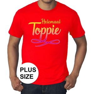 Grote maten Helemaal Toppie t-shirt rood heren