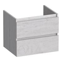 Brauer Joy Wavy - Onderkast - 60 cm - met 2 Softclose Lades Greeploos en 1 Sifon Uitsparing - Forest Seashell