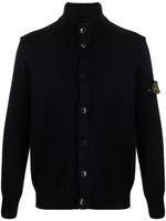 Stone Island cardigan en maille à patch Compass - Bleu