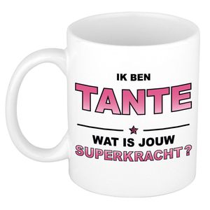 Ik ben tante wat is jouw superkracht kado mok / beker / verjaardag